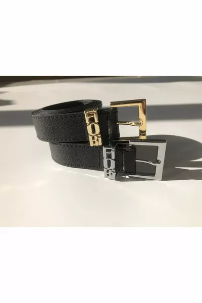 حزام نسائي ذهبي بمشبك مزدوج، حزام للبنطال، حزام للسترة، حزام للفستان، حزام للقميص