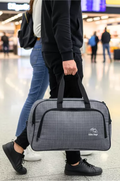  Serviette en tissu unisexe Sac de cabine pour valise, voyage, vacances, sport, hôpital avec plusieurs compartiments, sac à main et à épaule