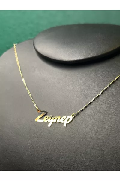 قلادة باسم مخصص تصميم خاص جودة عالية فولاذ لون ذهبي قابل للتخصيص كهدية