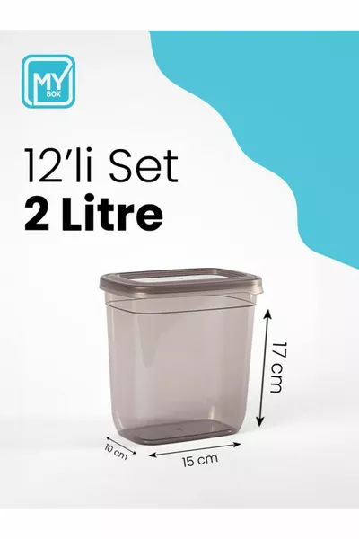 Set di Contenitori per Alimenti con Etichette da  Pezzi - Contenitore per Legumi con Coperchio Ermetico da  ml