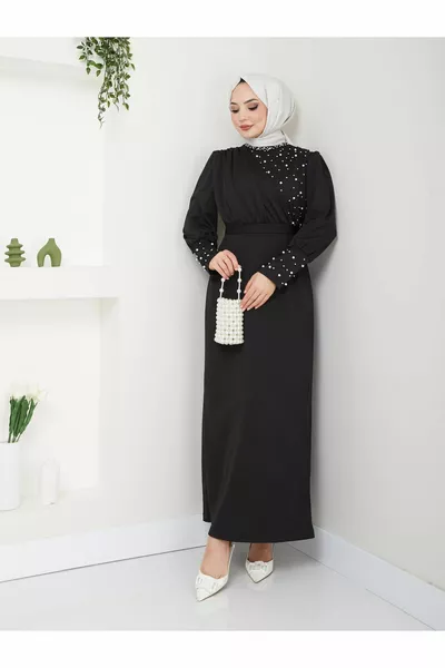 Abito da Giorno Speciale con Dettagli di Perle