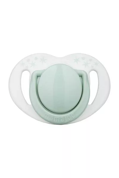 مصاصة تقويمية مزدوجة بنقشة خضراء مع علبة تعقيم وتخزين / شهر