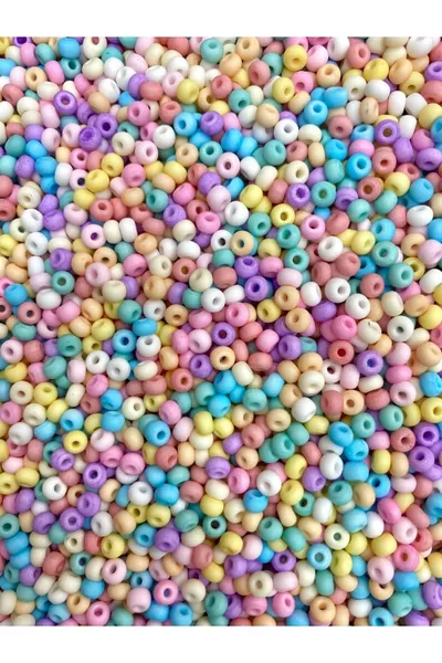 gr Mixed Pastel Tone Matte Sand Beads, Glass Sand Beads, Jewelry Making Beads (GR, ~ PCS)