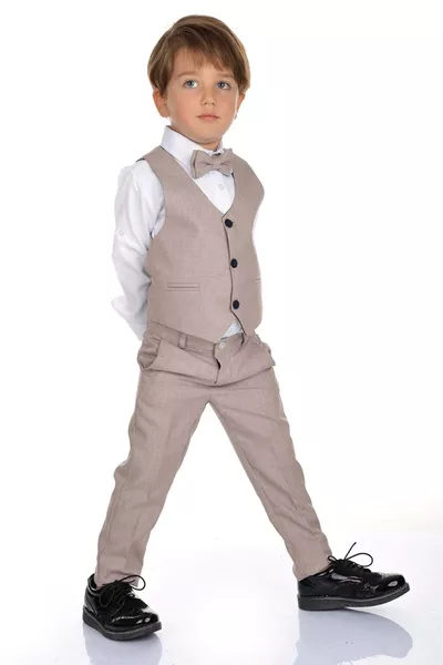 Costume pour garçon avec gilet  BEIGE