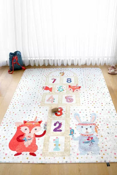 حصيرة لعب الزحف للبنات والأولاد، سجادة أطفال، ملونة، ناعمة للنشاطات والرضع