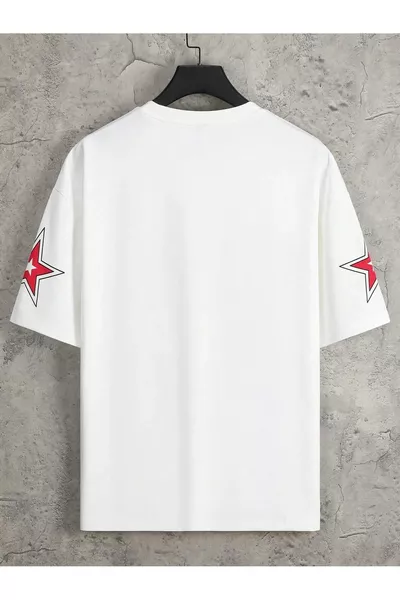 قميص تي شيرت واسع مطبوع للجنسين شيكاغو  للشباب