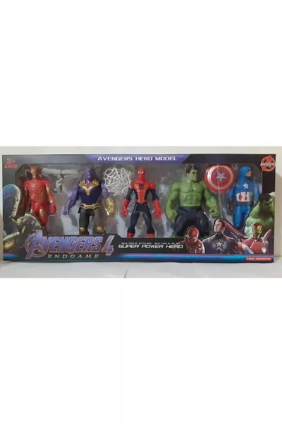 منتصرون هالك آيرون مان مجموعة من 5 قطع مضيئة