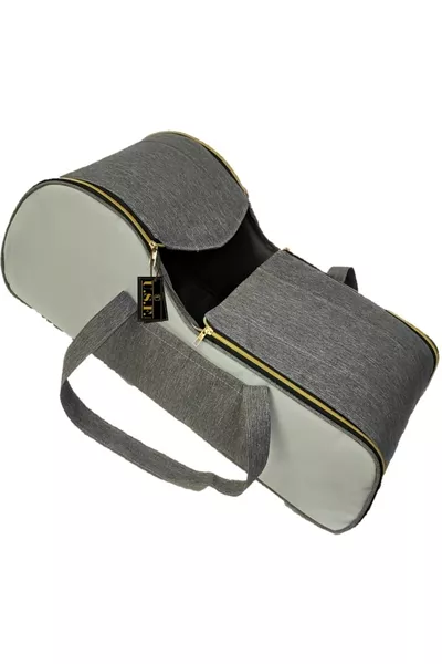 عربة أطفال ومقعد سيارة للأطفال وحمالة أطفال محمولة مقاومة للسوائل والرياح باللون الرمادي الفاتح