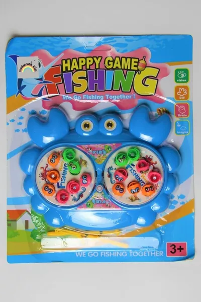Wind-Up Magnetic Fishing Game Blue Fish