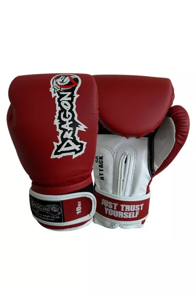 Attack Boxing Gloves Kickboxing Muay Thai Boxing Gloves with Bandages and Mouthguard 3-Piece Set