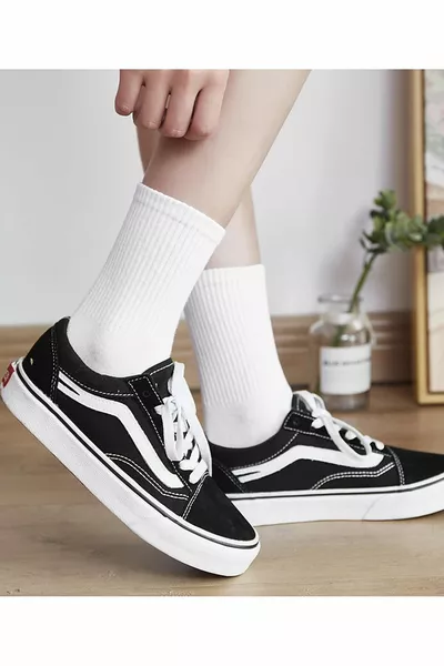 6 Paar Baumwoll-Tennis-Socken Knöchellang - Unisex