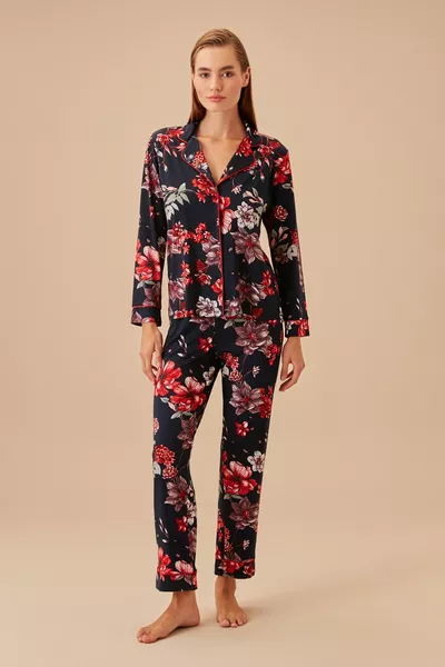 Black Rose Masculine Pajama Set
