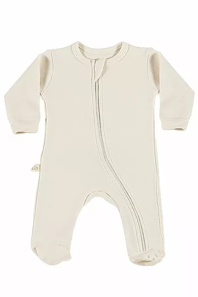 Pure 3-Piece Baby Long Sleeve Cotton Bodysuit with Footies Newborn Mini Hospital Outfit Gift Set Cotton
