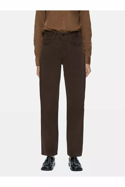 Ванета Висока Талия Свободен Прав Панталон