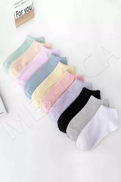 Женские разноцветные хлопковые носки-следки Kadın Karışık Extra Soft, набор  пар