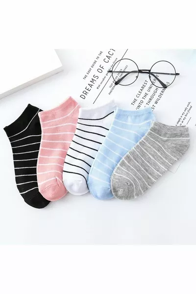 مجموعة جوارب قطنية بنقشة دائرية - الراحة والأناقة معًا!