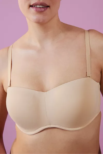 Бюстие в цвят „Роуз Форм“ с повдигащ ефект