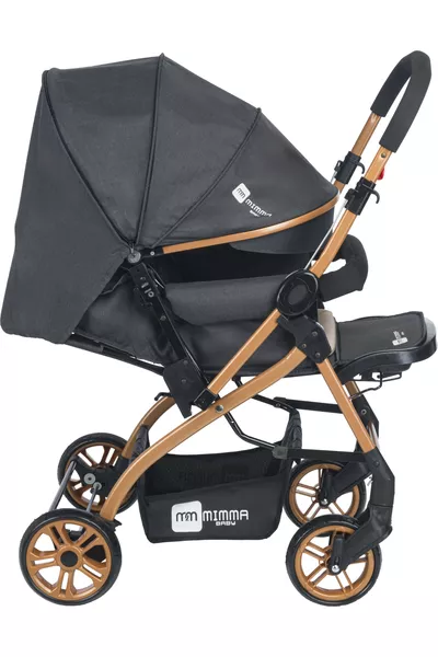 ENERGIE SCHWARZ-ANTRAZIT ZWEIRICHTUNGS-KINDERWAGEN