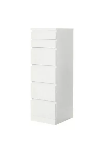 Malm, 6 Çekmeceli Şifonyer,  Cm, Beyaz