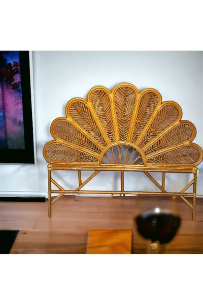 Çift Kişlik Bambu Yatak Başlığı