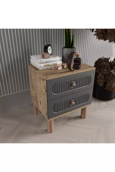 Furkan Kast 2 Laden met Membrane Boheemse Deur - Wordt Geleverd met Installatie.