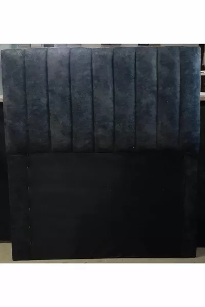 Bed Base Headboard * Anthracite Smoke - Striped Coating
