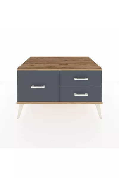 خزانة كرونوس ذات 3 أدراج مرمر القمر-صنوبر/أنثراسيت