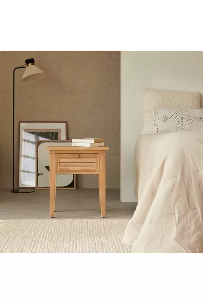 طاولة جانبية خشبية صلبة طبيعية من لوغيا