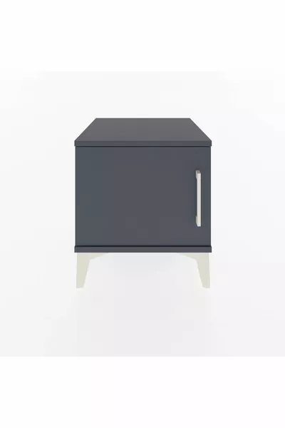 خزانة جانبية هيبريون بباب واحد أنثراسيت-أنثراسيت