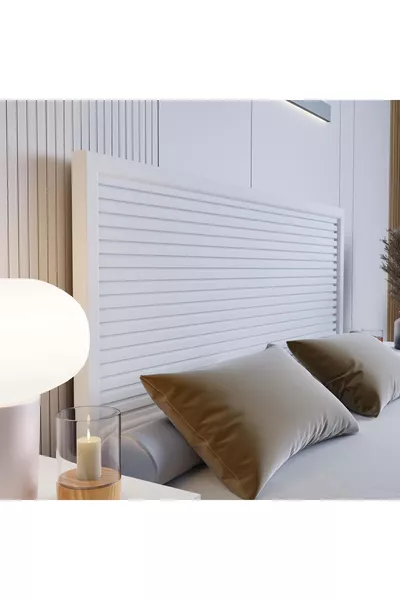 نموذج أ لاز رأس سرير خشبي بلون أبيض (YTY)