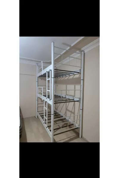 Bunk Bed 3-Tier Metal Product Opportunity Bed Not Included