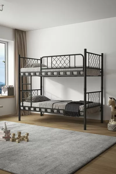 Metis Youth Bedroom Metal Bunk Bed and Bed Frame