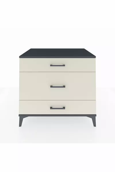 Кронос скрин с 3 чекмеджета Антрацит-Нефрит