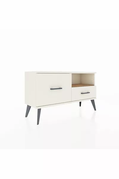Arges Dresser Single Shelf 2 Drawers Moonstone-Pine/Moonstone