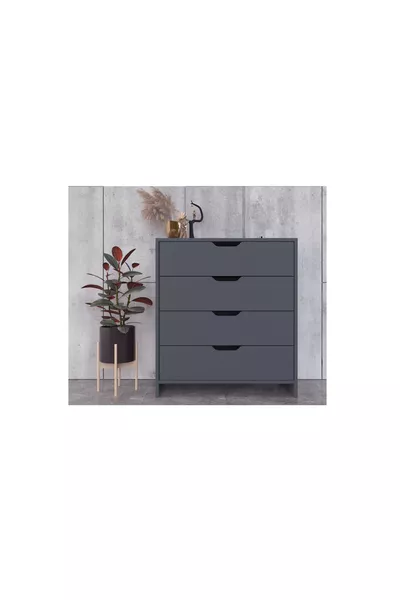 خزانة إييفيس، بأربع أدراج، أنثراسيت