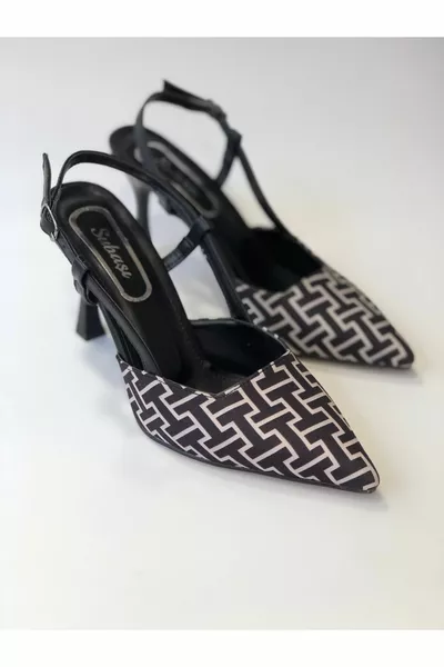 Subaşı Prenses Ekose Model İnce Topuklu Kadın Abiye Ayakkabı