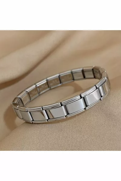 Evrim Akdamar-Steel Italian Bracelet Without Engraving