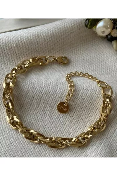 Браслет из стального золота с витой спиралью