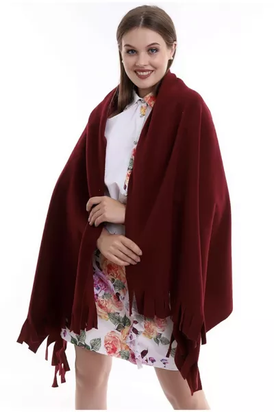 Polar Winter Schal in Bordo