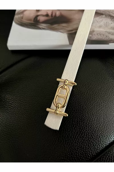 حزام رفيع بمشبك ذهبي، حزام بنطال، حزام قميص، حزام سترة