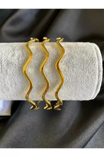 Triple Zigzag Ajda Bracelet L Stainless Steel