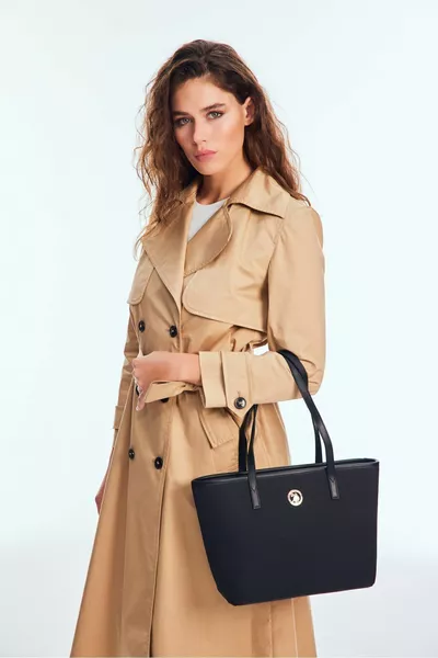 Schwarze Damen-Umhängetasche  Online-Exklusiv