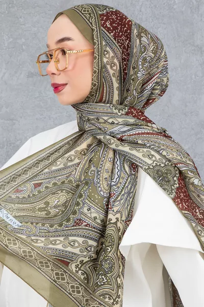 وشاح قطن بنقش عرقي قديم، قماش مستورد، جودة عالية وموسم جديد