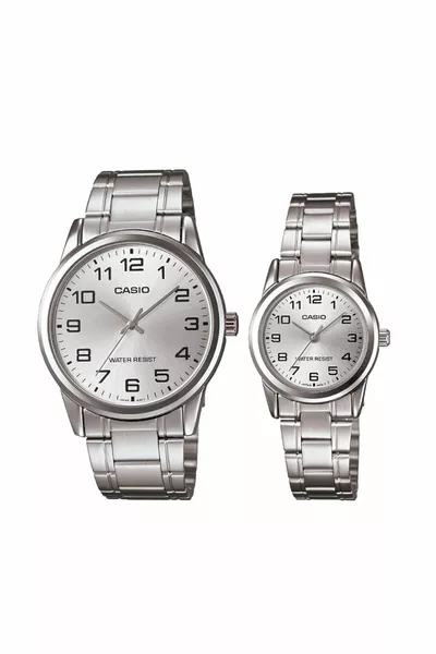 ساعة يد مزدوجة الحزام d-7budf (للنساء والرجال)