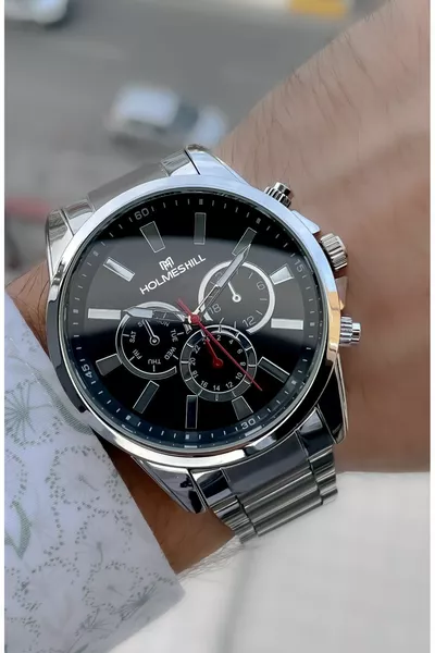 ساعة يد رجالية بسوار معدني