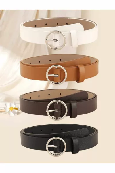 4-teiliges silbernes Gürtelset