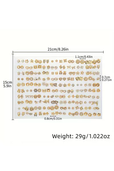 Orecchini Minimal da Donna,  Coppie Miste Casuali in Plastica con Retro