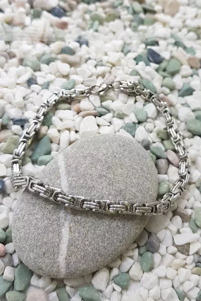 King Model 4 mm Gray Steel Men's Bracelet -4slv