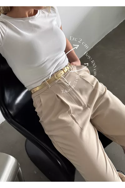 حزام لامع باللون الذهبي