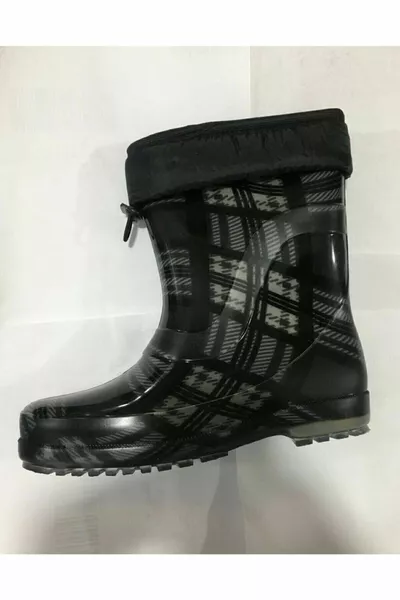 حذاء مطر وثلج مبطن بالصوف (اختر مقاس أكبر رقم 2 لأنه ضيق القالب)